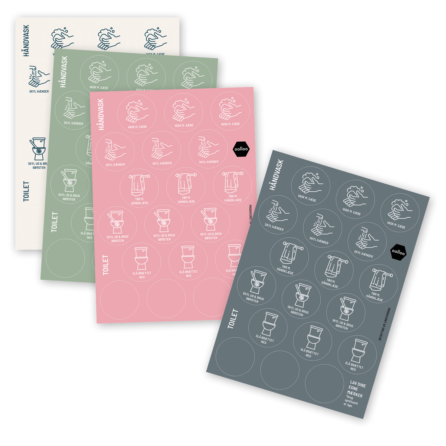 Extra, Håndvask & Toilet – 1 ark – 'Magic Sticker' piktogrammer