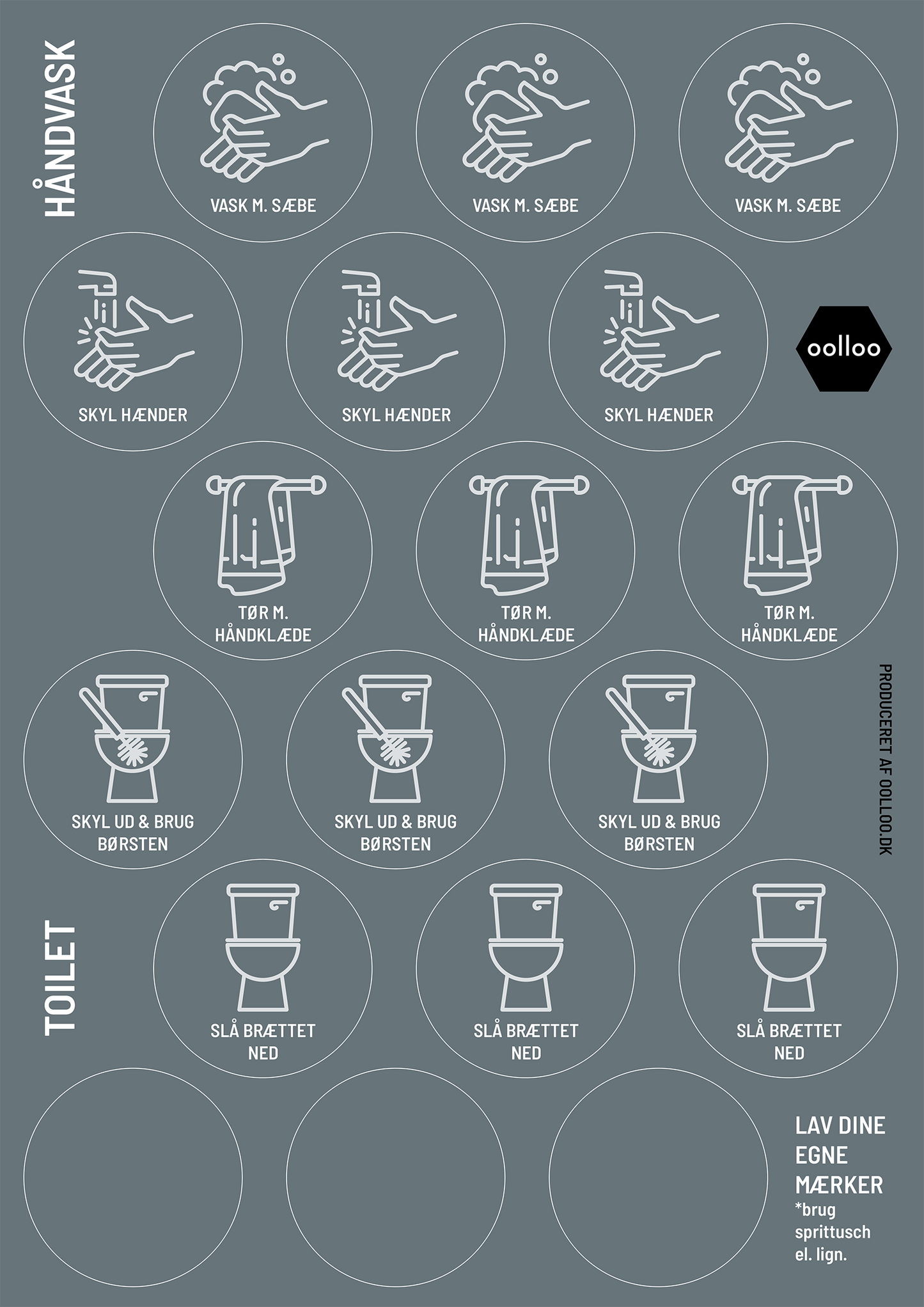 Toilet 1 ark – Sticker' piktogrammer - oolloo